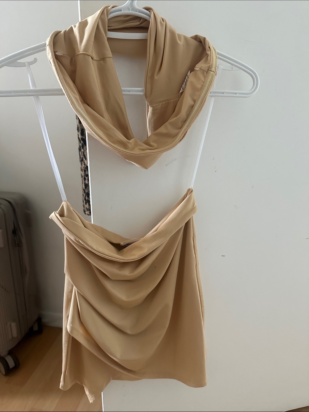 superdown Beige Draped two piece set
